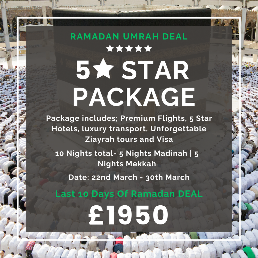 Last 10 Days Of Ramadan 5🌟Package Deal